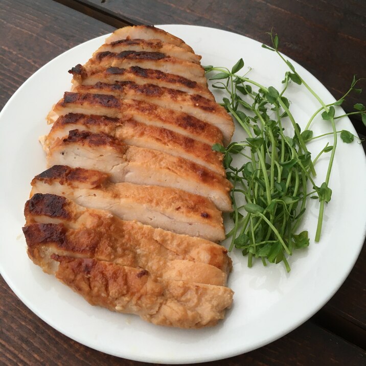 黒豆の煮汁de鶏肉の甘味噌焼き♪